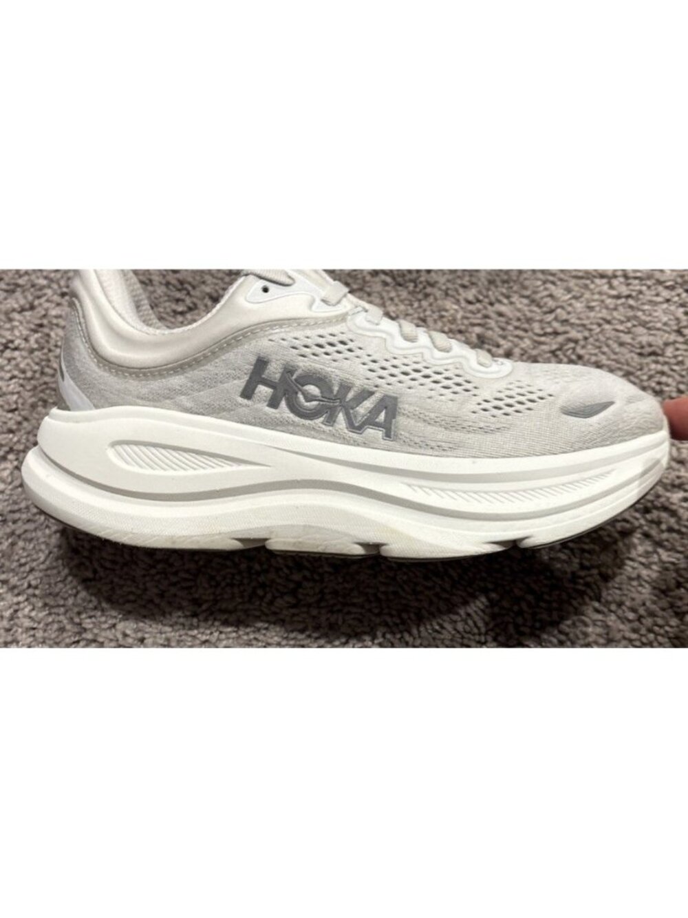 Hoka One One Bondi 9 Women's Size 7B Truffle Salt/Sea Glass 1162014 TLSL